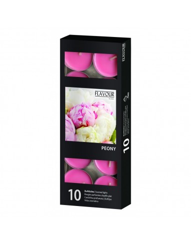 Confezione 10 tealights peonia - Orema