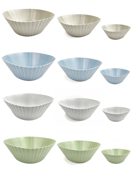 Tris insalatiera dorica c/coperchio - Ecoplast