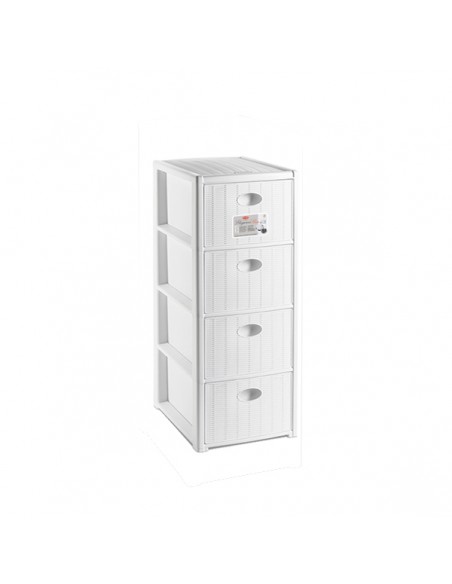 Cassettiera 4 cassetti slim Elegance - Stefanplast