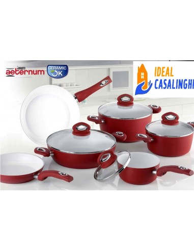 Batteria 10 pz Ceramica Ok red - Bialetti