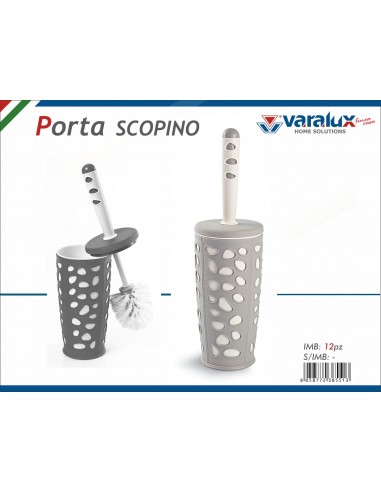 Portascopino grigio forato - Varalux