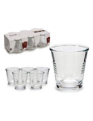 Set 6 bicchieri vetro 90 ml rigato - Arte Regal