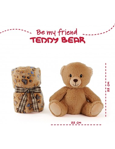 Peluche orsetto con plaid - Perletti