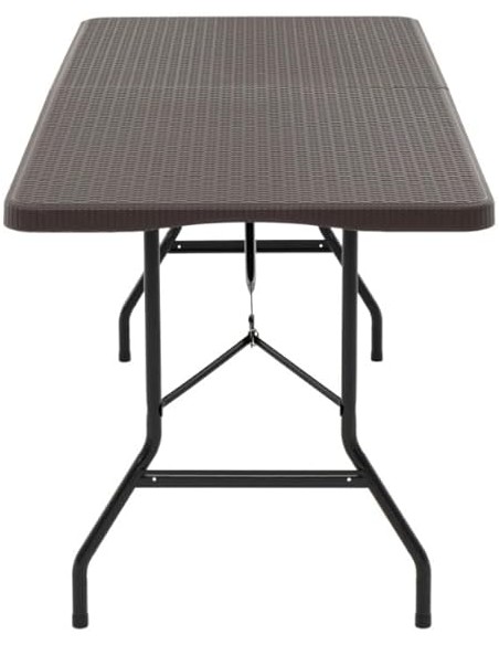 Tavolo pieghevole in Rattan 180x75x74 marrone - General Trade