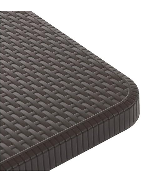 Tavolo pieghevole in Rattan 180x75x74 marrone - General Trade