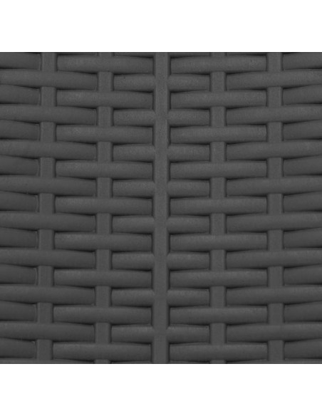 Sedia da giardino Richiudibile Effetto Rattan Antracite, struttura in acciaio verniciato, salvaspazio, con maniglia