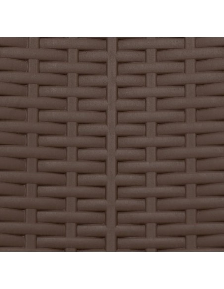 Sedia da giardino Richiudibile Effetto Rattan tortora, struttura in acciaio verniciato, salvaspazio, con maniglia